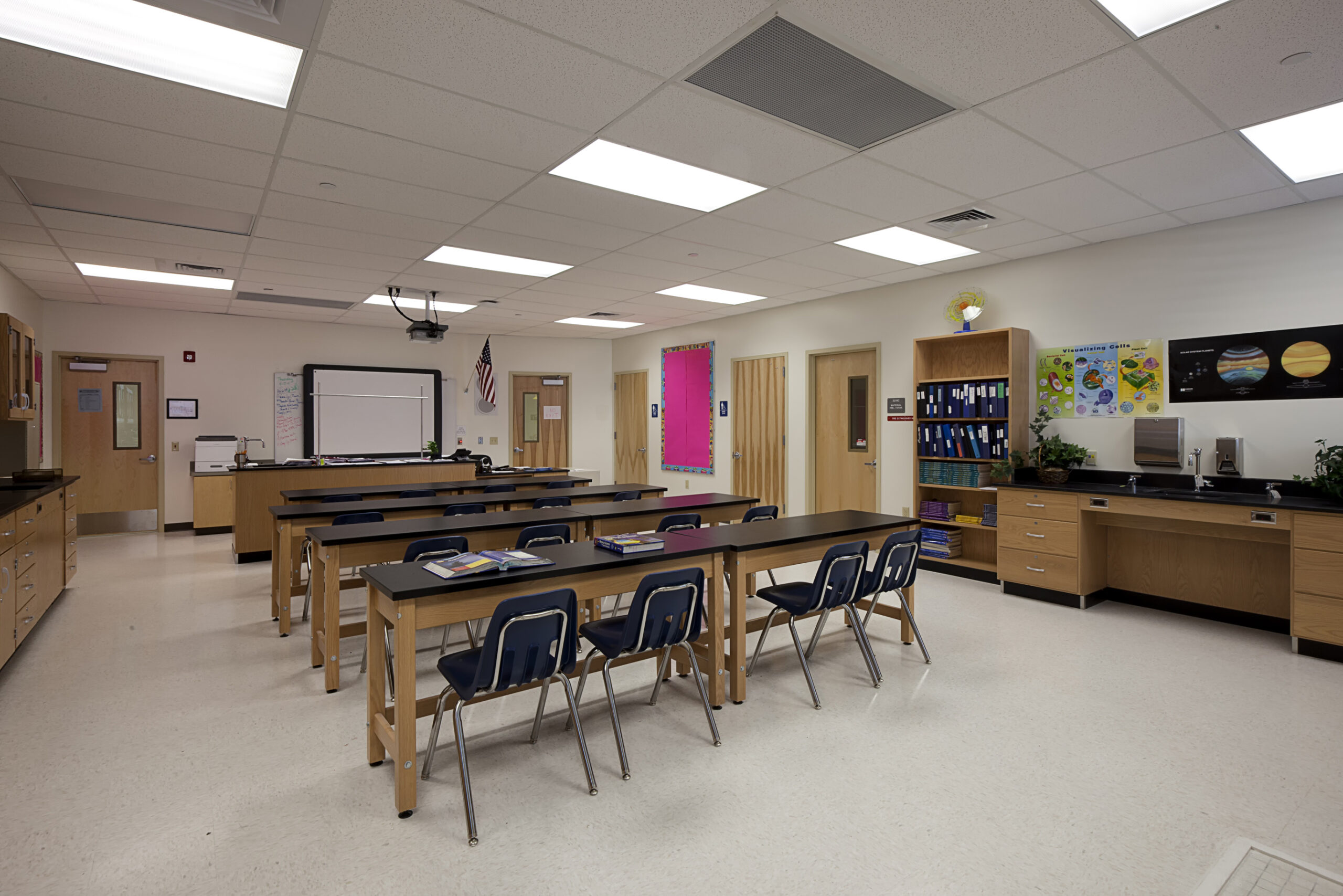View of a science classroom in the Lanier-James Education Center