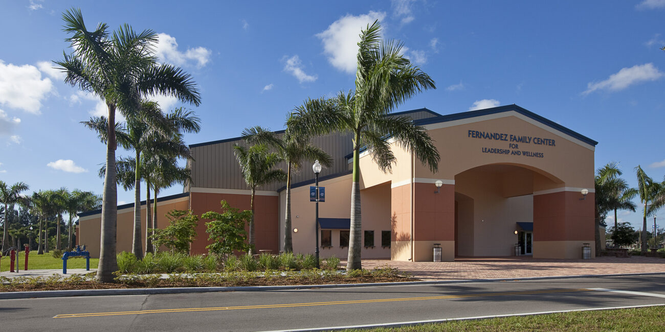 St. Thomas University - street view of the Fernandez Family Center for Leadership and Wellness